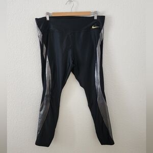 Nike Running Black Silver Women's XLarge Activewear Pants